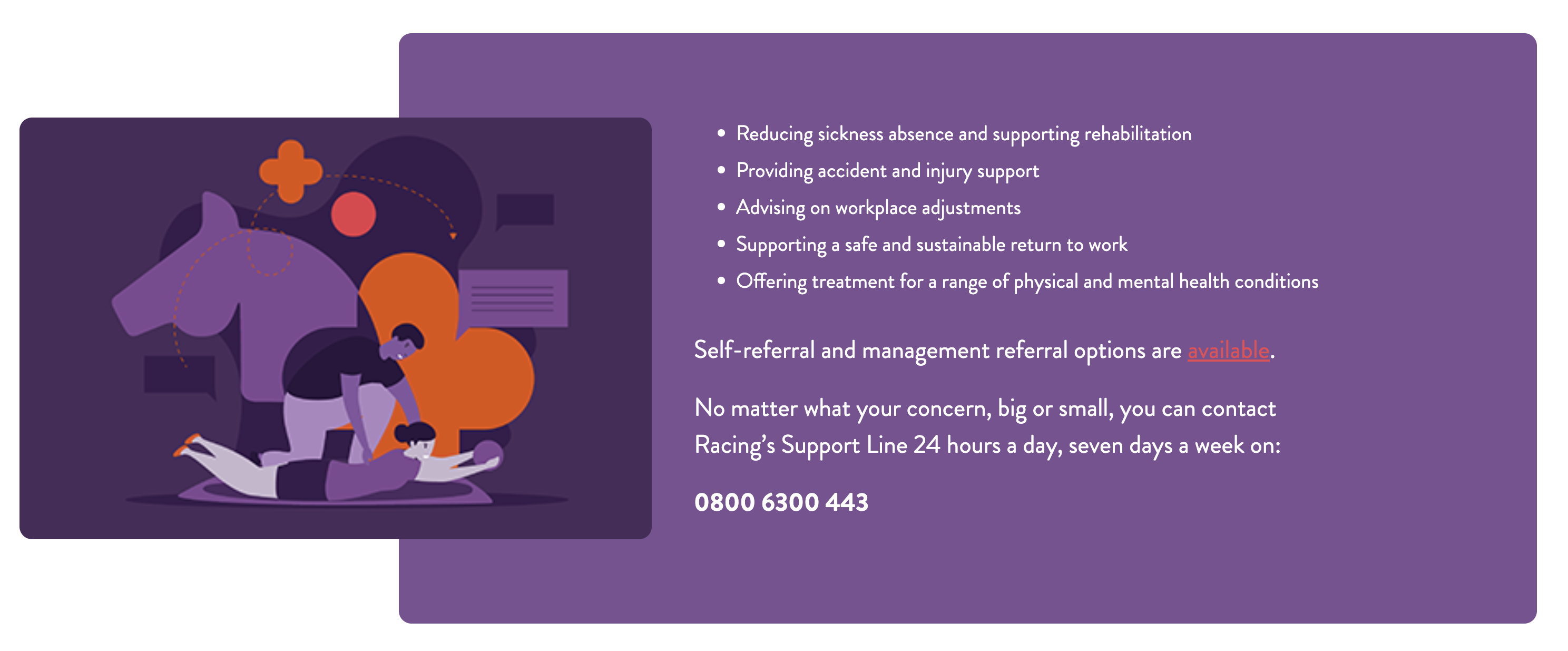 Racing's Occupational Health Service